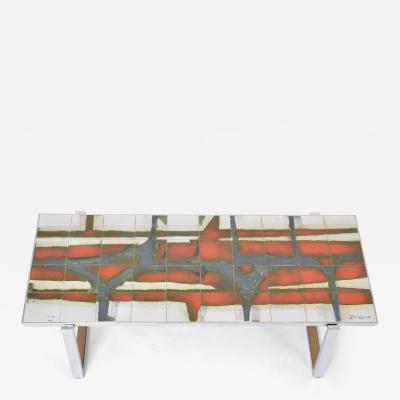  Denisco Belgian Mid Century Modern tile Coffee Table by Denisco