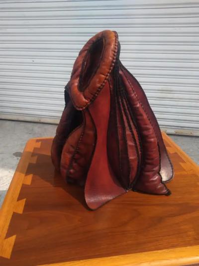  Deru Abstract Deru Style Leather Sculpture