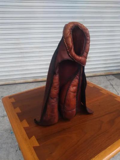  Deru Abstract Deru Style Leather Sculpture