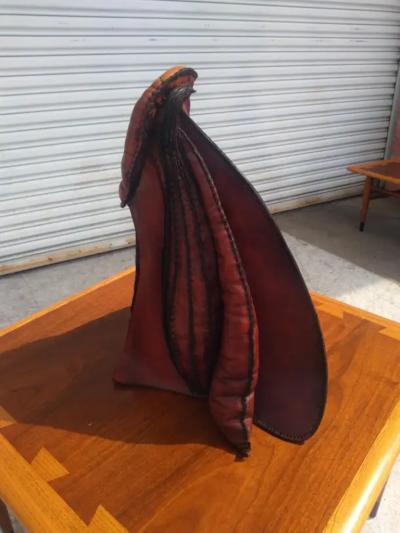  Deru Abstract Deru Style Leather Sculpture