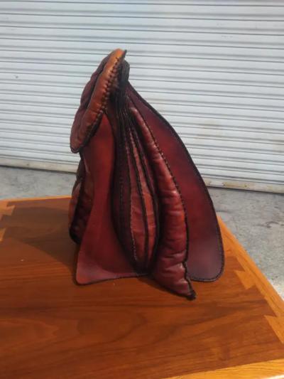  Deru Abstract Deru Style Leather Sculpture