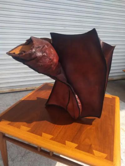  Deru Deru Style Abstract Leather Sculpture