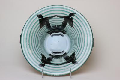  Deruta Futurist Art Deco Ceramic Centerpiece Bowl by Deruta 1930 Italy