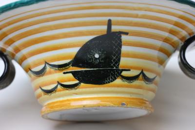  Deruta Futurist Art Deco Ceramic Centerpiece Bowl by Deruta 1930 Italy