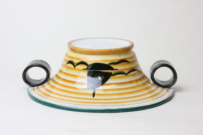  Deruta Futurist Art Deco Ceramic Centerpiece Bowl by Deruta 1930 Italy