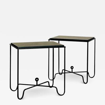  Design Fr res Black Limestone Entretoise side tables or small nightstands by Design Fr res
