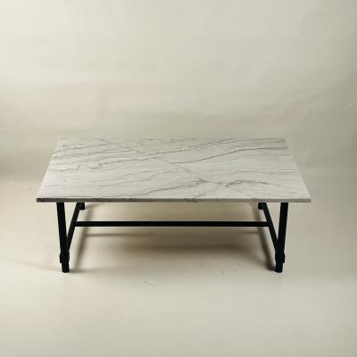  Design Fr res Chic Balustre Blackened Iron and Honed Marble Coffee Table by Design Fr res