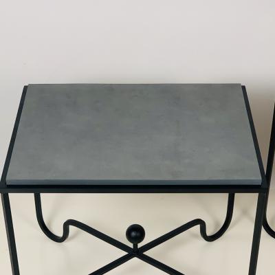  Design Fr res Chic Grey Slate Entretoise Side Table by Design Fr res