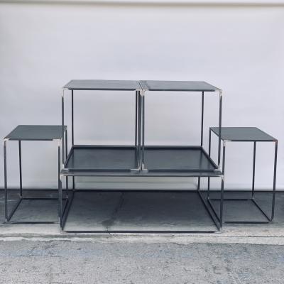  Design Fr res Complete Set of Filiforme Minimalist Patinated Steel Living Room Tables