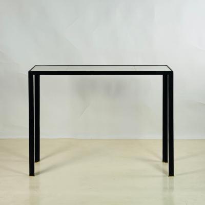  Design Fr res Corniche Wrought Iron Brass and Parchment Top Console by Design Fr res