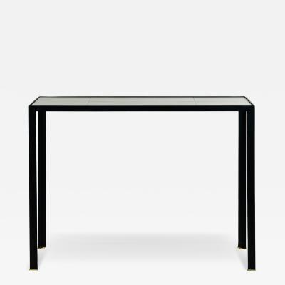  Design Fr res Corniche Wrought Iron Brass and Parchment Top Console by Design Fr res