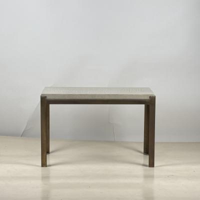  Design Fr res Crackled Ivory and Gold Lacquer Caisson Brass Side Table by Design Fr res