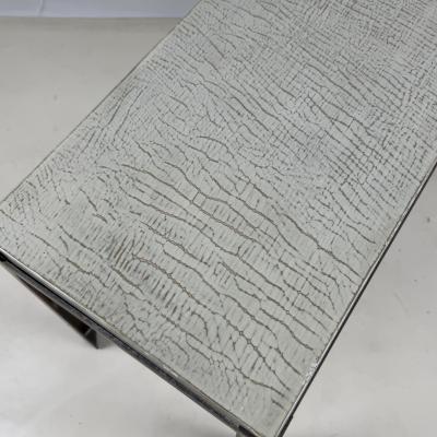  Design Fr res Crackled Ivory and Gold Lacquer Caisson Brass Side Table by Design Fr res