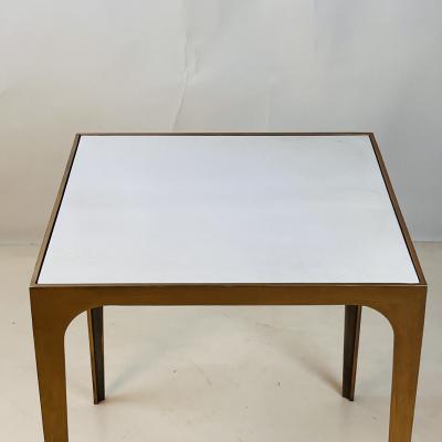  Design Fr res Esquisse Gilt Finish and Goatskin Top Side Table by Design Fr res