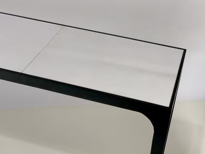  Design Fr res Extra long Esquisse Blackened Iron and Goatskin Console by Design Fr res