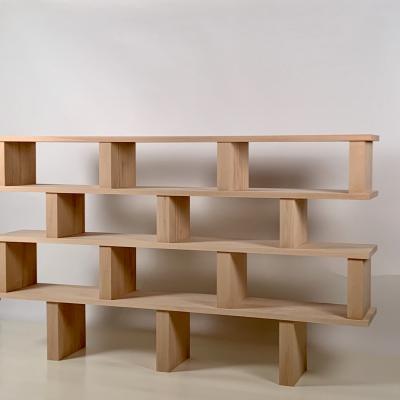  Design Fr res Four Shelves Verticale Polished Oak Shelving Unit