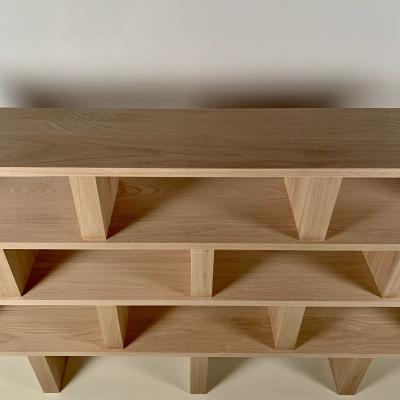  Design Fr res Four Shelves Verticale Polished Oak Shelving Unit