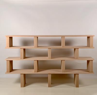  Design Fr res Four Shelves Verticale Polished Oak Shelving Unit