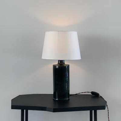  Design Fr res Glazed Ceramic Cylinder Lamp with Parchment Shade