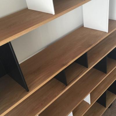  Design Fr res Large Black and White Horizontale Oak Shelving Unit