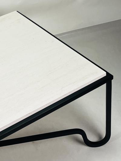  Design Fr res Large Cream Limestone Entretoise Coffee Table by Design Fr res