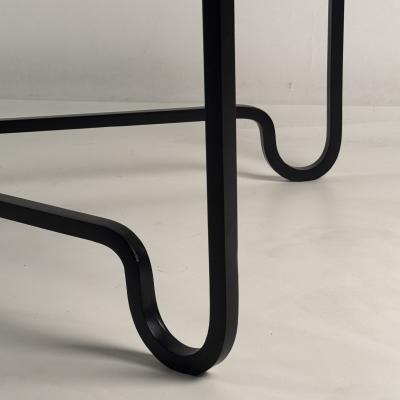  Design Fr res Large Entretoise Blackened Iron and Glass Coffee Table by Design Fr res