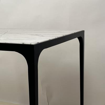  Design Fr res Large Esquisse Wrought Iron and Macaubas Stone End Table by Design Fr res