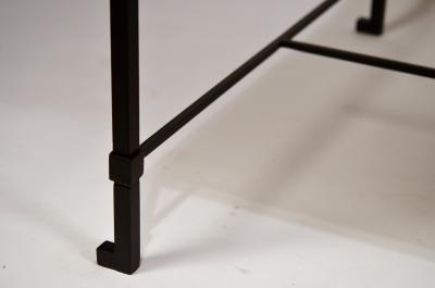  Design Fr res Long Diagramme Wrought Iron and Travertine Coffee Table by Design Fr res