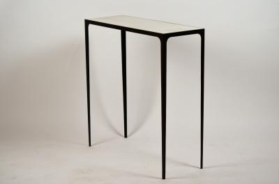  Design Fr res Long Esquisse Wrought Iron and Cream Parchment Console by Design Fr res