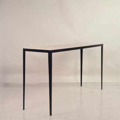  Design Fr res Long tude Iron and Cream Limestone Console or Sofa Table by Design Fr res