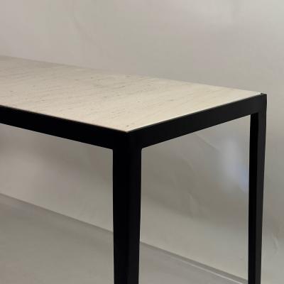  Design Fr res Long tude Iron and Cream Limestone Console or Sofa Table by Design Fr res