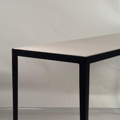  Design Fr res Long tude Iron and Cream Limestone Console or Sofa Table by Design Fr res