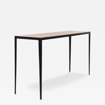  Design Fr res Long tude Iron and Cream Limestone Console or Sofa Table by Design Fr res