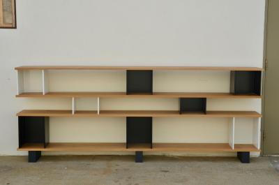  Design Fr res Low Black and White Horizontale Oak Shelving Unit