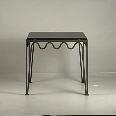  Design Fr res M andre Verdigris and Black Limestone Square Side Table by Design Fr res