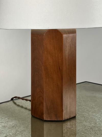  Design Fr res Octogone Walnut Table Lamp with Parchment Shade by Design Fr res