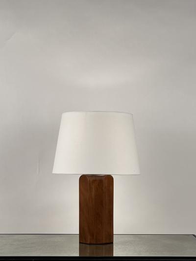  Design Fr res Octogone Walnut Table Lamp with Parchment Shade by Design Fr res