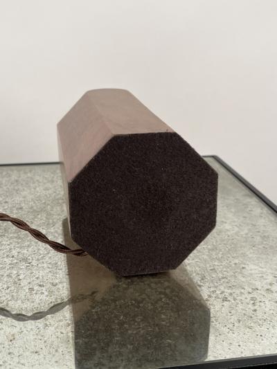  Design Fr res Octogone Walnut Table Lamp with Parchment Shade by Design Fr res