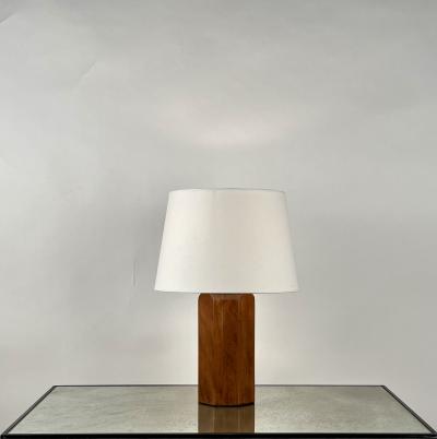  Design Fr res Octogone Walnut Table Lamp with Parchment Shade by Design Fr res