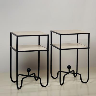  Design Fr res Pair of 2 Tier Entretoise Side Tables by Design Fr res