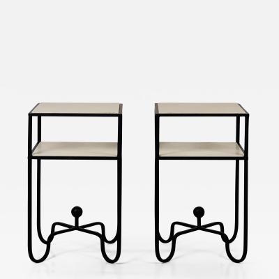  Design Fr res Pair of 2 Tier Entretoise Side Tables by Design Fr res
