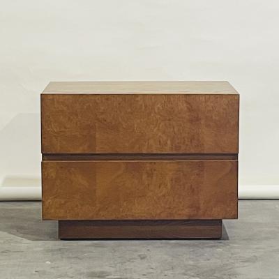  Design Fr res Pair of Amboine Burl Wood Night Stands by Design Fr res