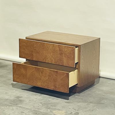 Design Fr res Pair of Amboine Burl Wood Night Stands by Design Fr res
