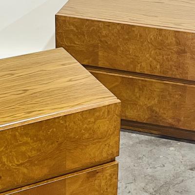  Design Fr res Pair of Amboine Burl Wood Night Stands by Design Fr res