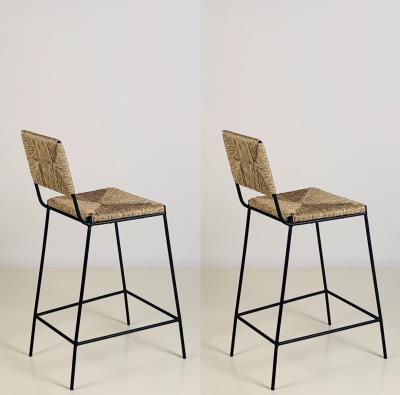  Design Fr res Pair of Campagne Counter Height Stools by Design Fr res