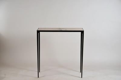  Design Fr res Pair of Chic Wrought Iron and Marble Esquisse Consoles by Design Fr res