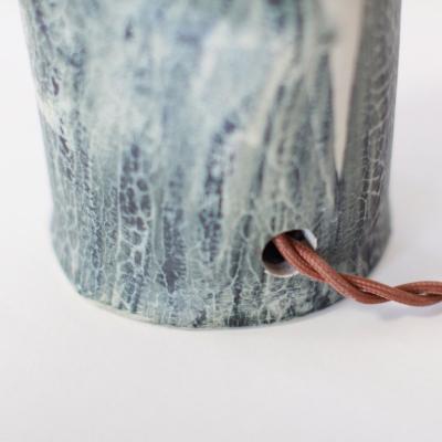  Design Fr res Pair of Difforme Tiger Glaze Table Lamps with Parchment Shade by Design Fr res