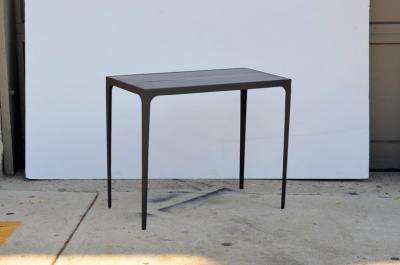  Design Fr res Pair of Esquisse Ebonized Grooved Oak Side Table