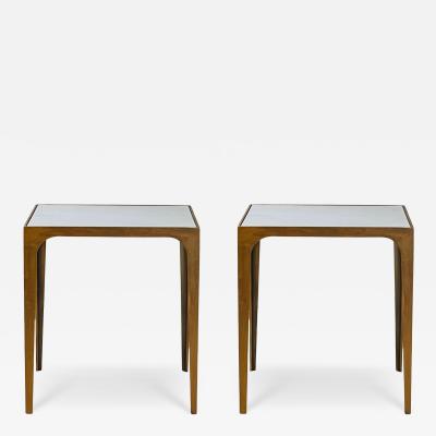  Design Fr res Pair of Esquisse Gilt Finish and Goatskin Top Side Tables by Design Fr res