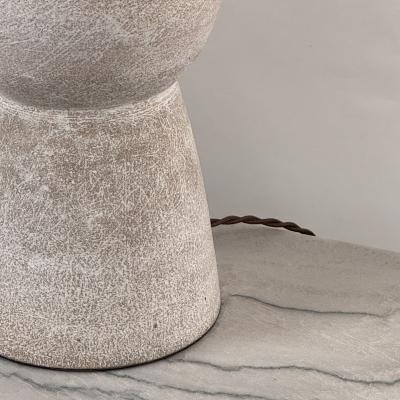 Design Fr res Pair of Large Bilboquet White Stoneware Lamps by Design Fr res